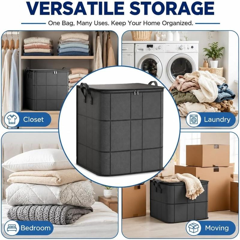 Large Foldable Zippered Storage Bin