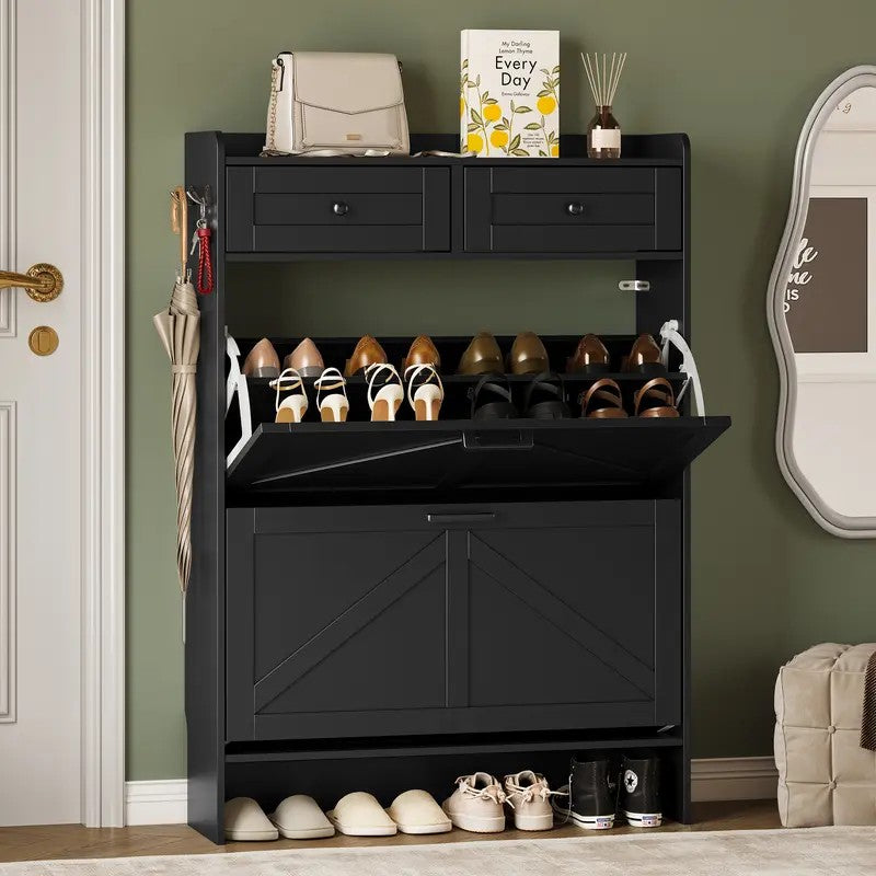 Narrow Shoe Storage Cabinet