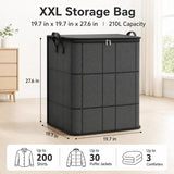 Large Foldable Zippered Storage Bin