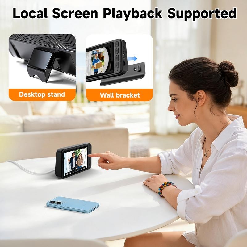 Wireless Doorbell Camera with 4.3"
