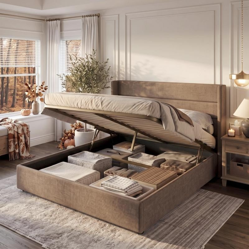 Lift-Up Storage Bed Frame