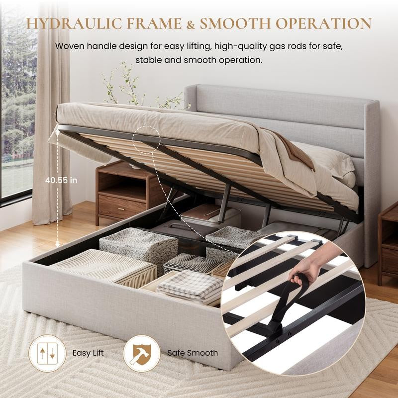 Lift-Up Storage Bed Frame