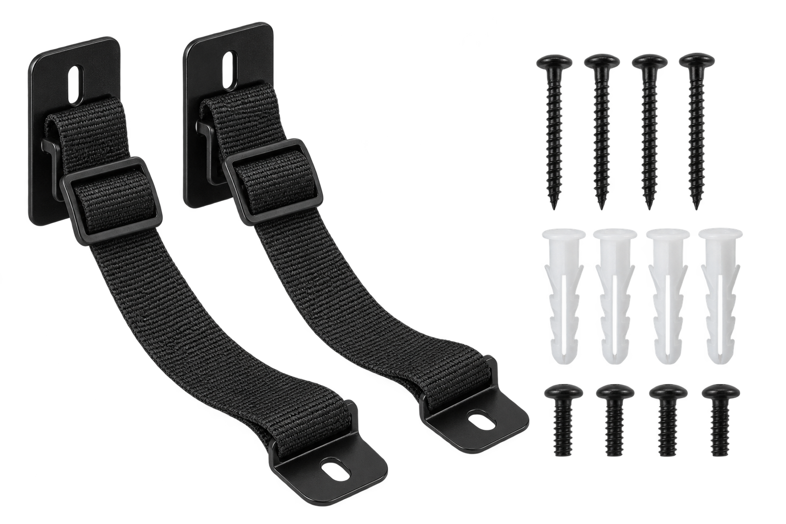 Wall anti-tip strap kit