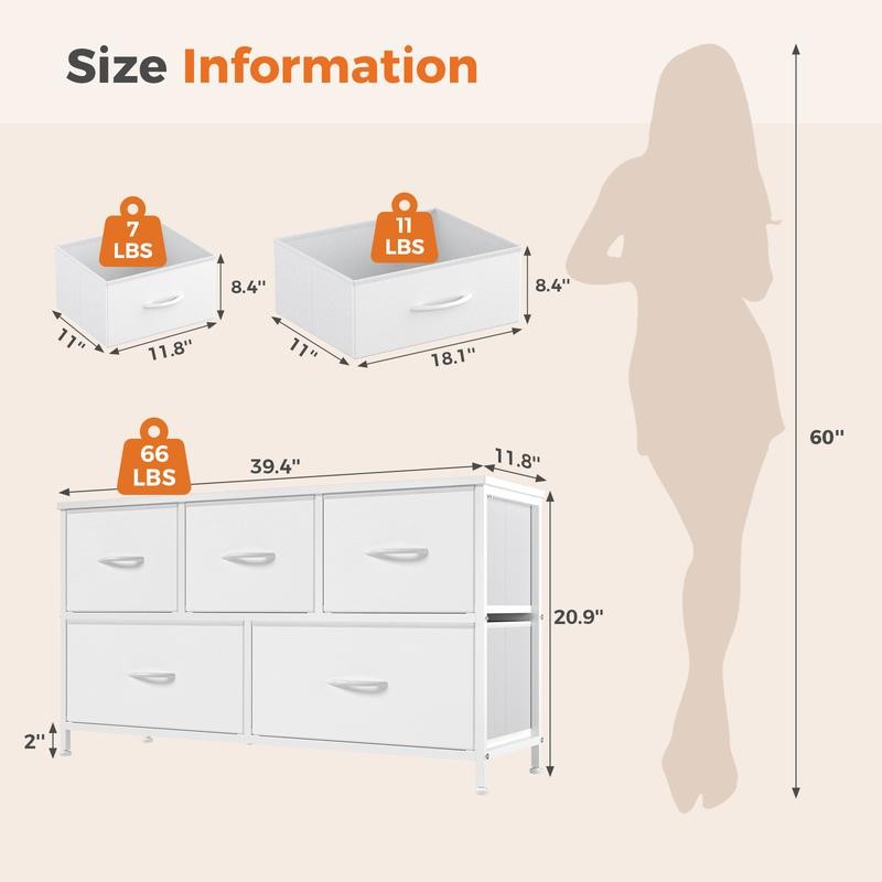 5-Drawer Storage Tower